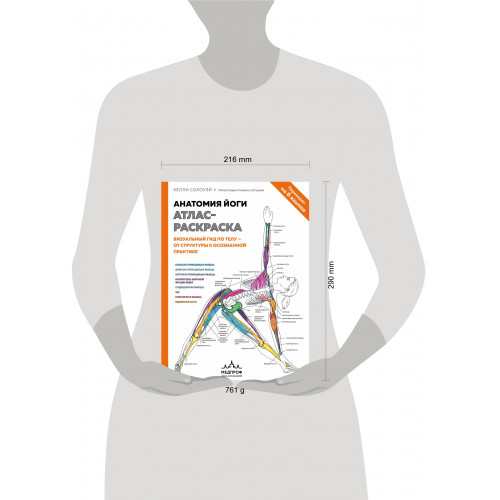 Анатомия йоги: атлас-раскраска. Визуальный гид по телу — от структуры к осознанной практике