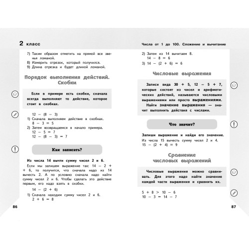 Справочник по математике для учеников 1-4 классов