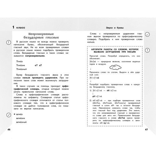 Справочник по русскому языку для учеников 1-4 классов