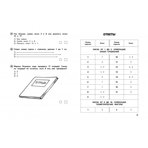 Математика. 1 класс. Обучающие и контрольные тесты